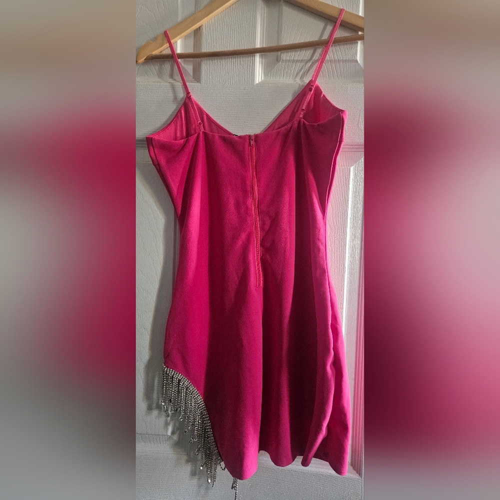 Barbie Pink Dress with Silver Fringe - Picture 3 of 5